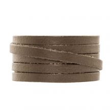 DQ Flaches Leder (5 x 2 mm) Metallic Mocha (1 Meter)