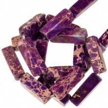 Regalit Jaspis Perlen (14 x 4 mm) Purple (28 Stück)