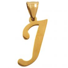 Edelstahl Buchstabenanhänger J (32 mm) Gold (1 Stück)