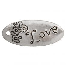 Charm Love Logo (24 x 10) Altsilber (5 Stück)