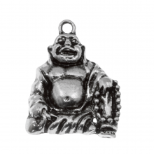 Charm Buddha (28 x 22) Altsilber (5 Stück)