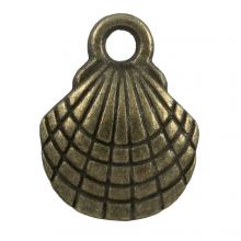 Charm Muschel (13 x 10 mm) Bronze (25 Stück)