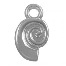 Charm Muschel (12 x 7 mm) Altsilber (25 Stück)