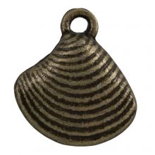 Charm Muschel (14 x 13 mm) Bronze (25 Stück)