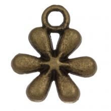 Charm Blume (13 x 11 mm) Bronze (25 Stück)