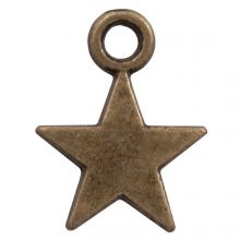 Charm Stern (12 x 9 mm) Bronze (25 Stück)