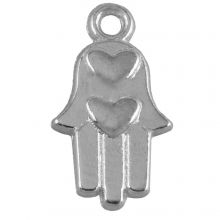 Charm Hamsa (15 x 9 mm) Altsilber (25 Stück)