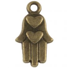 Charm Hamsa (15 x 9 mm) Bronze (25 Stück)