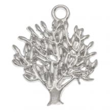 Charm Baum (20 x 16 mm) Altsilber (25 Stück)