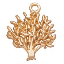 Charm Baum (20 x 16 mm) Gold (25 Stück)