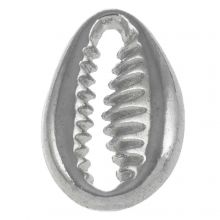 Charm Kauri Muschel (11 x 9 mm) Altsilber (10 Stück)