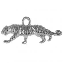 Charm Tiger (20 x 10 mm) Altsilber (10 Stück)