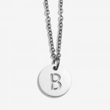 Edelstahl Kette Buchstabe B (45 cm) Altsilber (1 Stück)