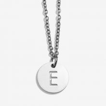 Edelstahl Kette Buchstabe E (45 cm) Altsilber (1 Stück)