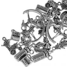 Charm Mix Baby (8.5 - 20 x 6.5 - 20 mm) Altsilber (30 Stück)