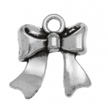 Charm Fliege (18 x 17 mm) Altsilber (10 Stück)