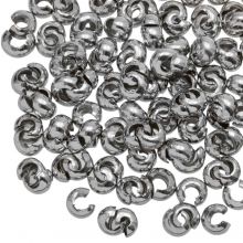 Kaschierperlen (5 mm) Altsilber (25 Stück)