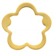 Edelstahl Geschlossener Ringe (21.5 mm, Innenmaß 17 mm) Gold (5 Stück)