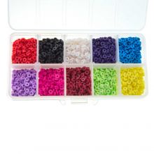 Perlen Set - Polymer Perlen (4 x 1 mm) Mix Color (350 Stück)