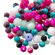 Perlenmischung - Facettperlen (8 - 2 mm) Mix Color (100 Gramm)