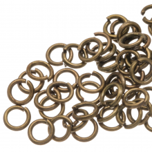 Biegeringe (4 x 0,8 mm) Bronze (100 Stück) 