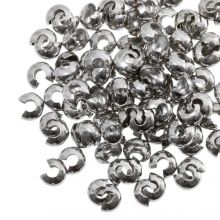 Kaschierperlen (4 mm) Altsilber (25 Stück)