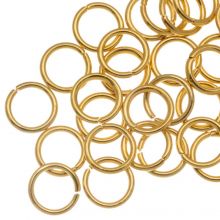 Edelstahl Biegeringe (6 x 0.8 mm) Gold (25 Stück) 