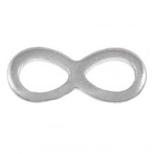 Edelstahl Charm Infinity  (10 x 4.5 mm) Altsilber (10 Stück)