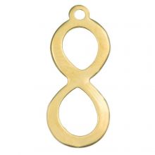 Edelstahl Charm Infinity (19.5 x 8.5 mm) Gold (10 Stück)